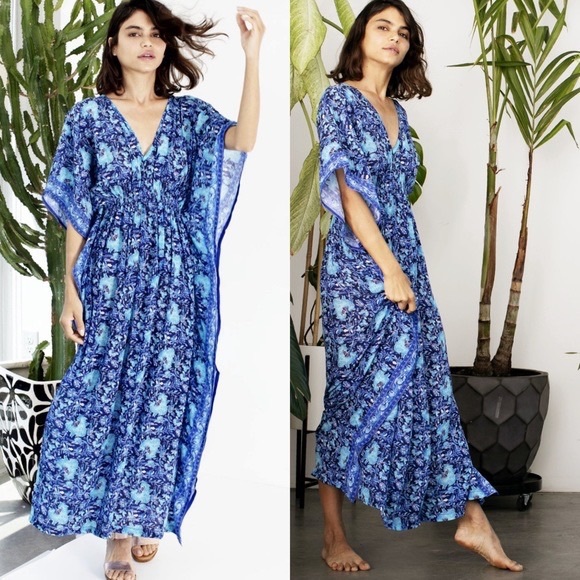 Anthropologie Rujuta Sheth Marley Cinched Kaftan - Picture 6 of 9